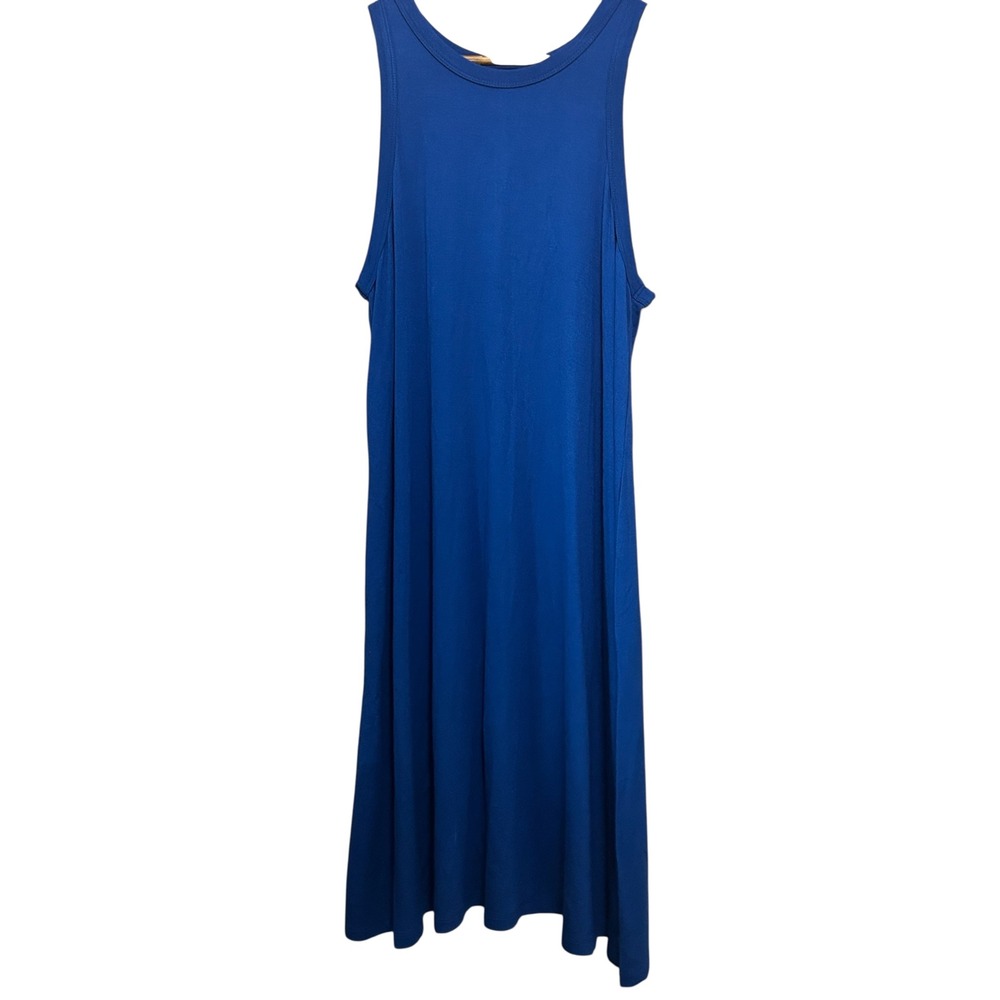A New Day Women's Blue Tank Midi Dress Sleeveless Casual Summer
